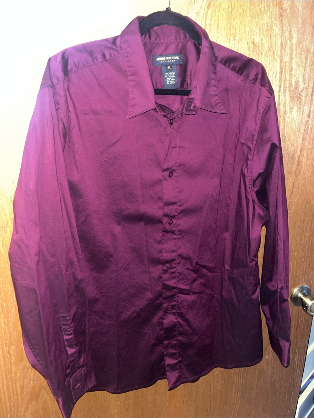 Jones New York Plum Button-Up Blouse